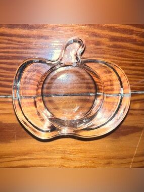 Glass Pumpkin Tea Light Holder